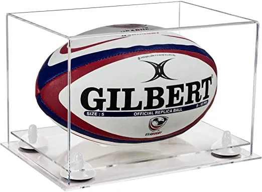 Acrylic Rugby Ball Display Case - Clear (B41/A004)