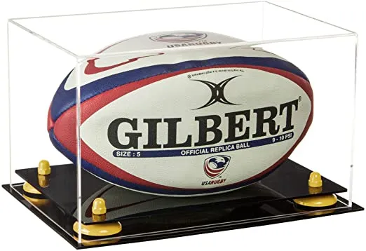 Acrylic Rugby Ball Display Case - Clear (B41/A004)