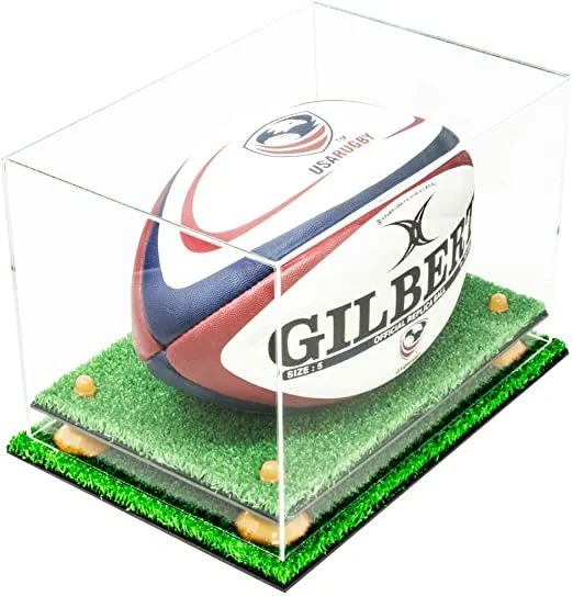 Acrylic Rugby Ball Display Case - Clear (B41/A004)