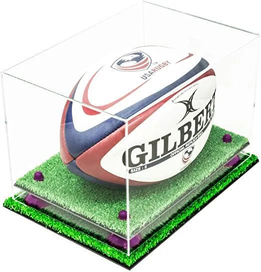 Acrylic Rugby Ball Display Case - Clear (B41/A004)