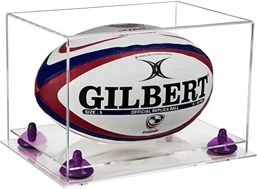 Acrylic Rugby Ball Display Case - Clear (B41/A004)