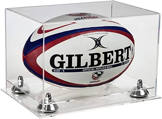 Acrylic Rugby Ball Display Case - Clear (B41/A004)