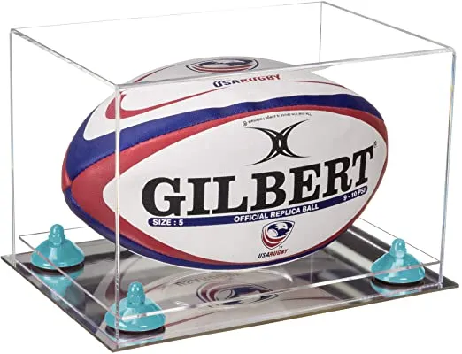 Acrylic Rugby Ball Display Case - Clear (B41/A004)