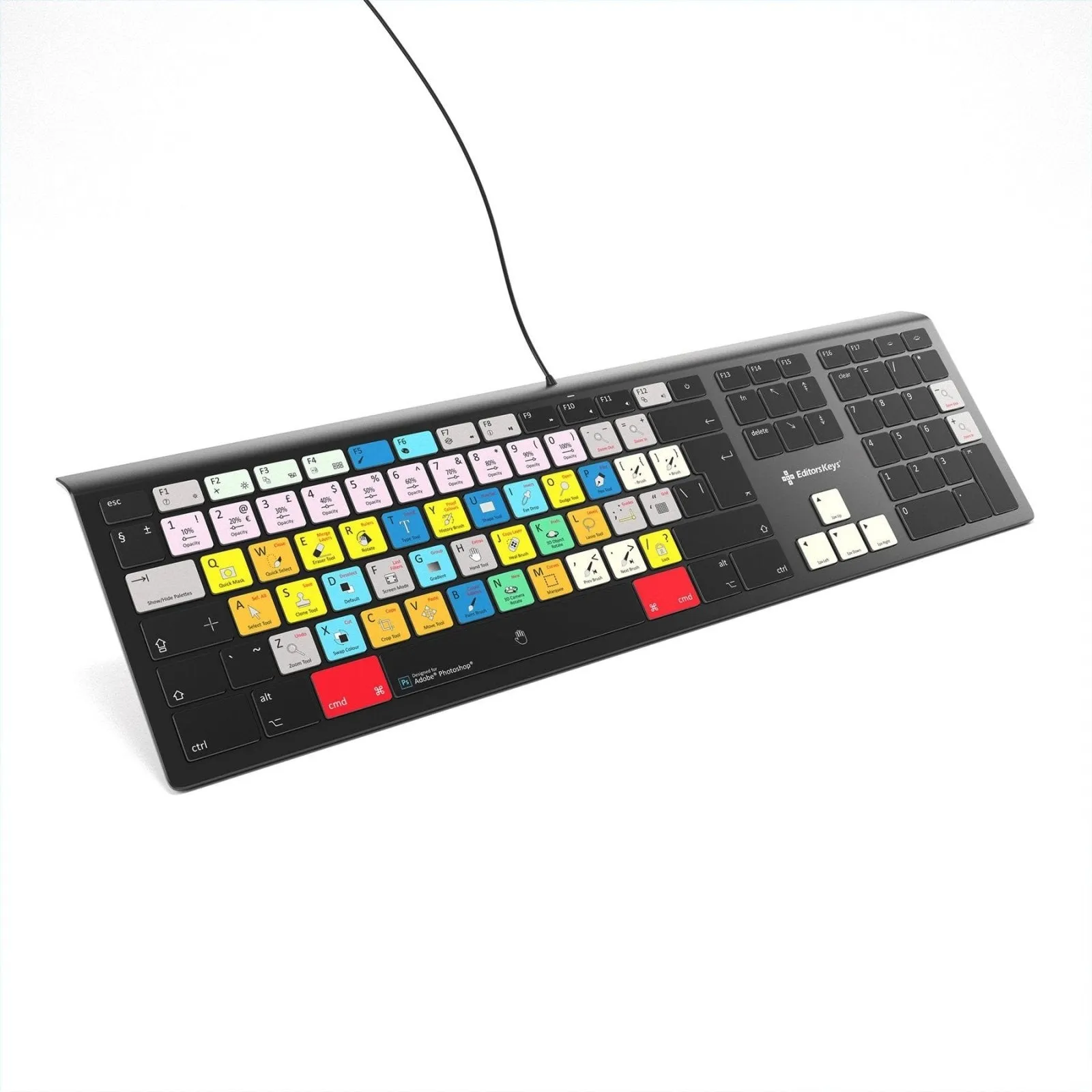 Adobe Photoshop Keyboard - Backlit - For Mac or PC