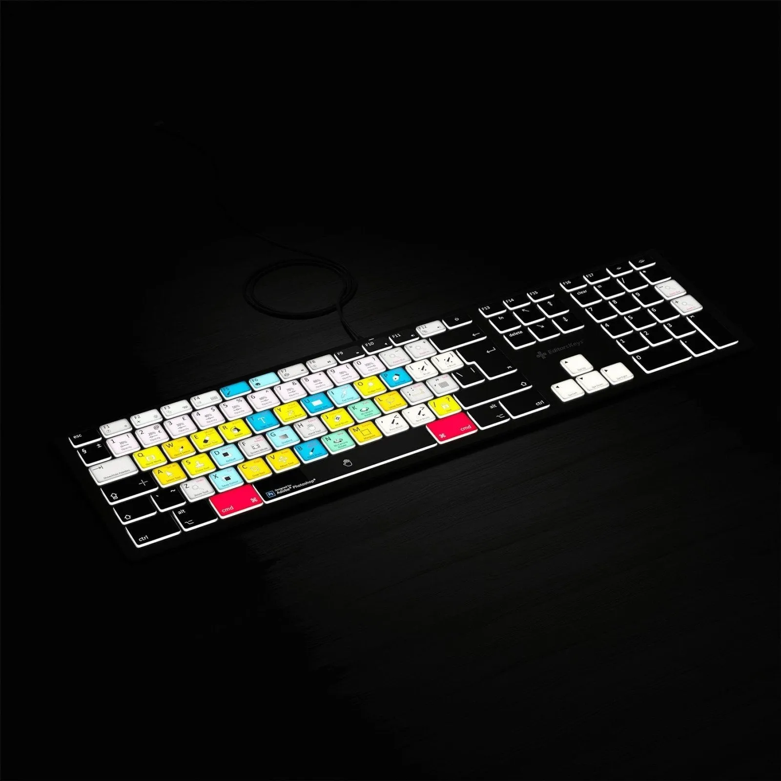 Adobe Photoshop Keyboard - Backlit - For Mac or PC