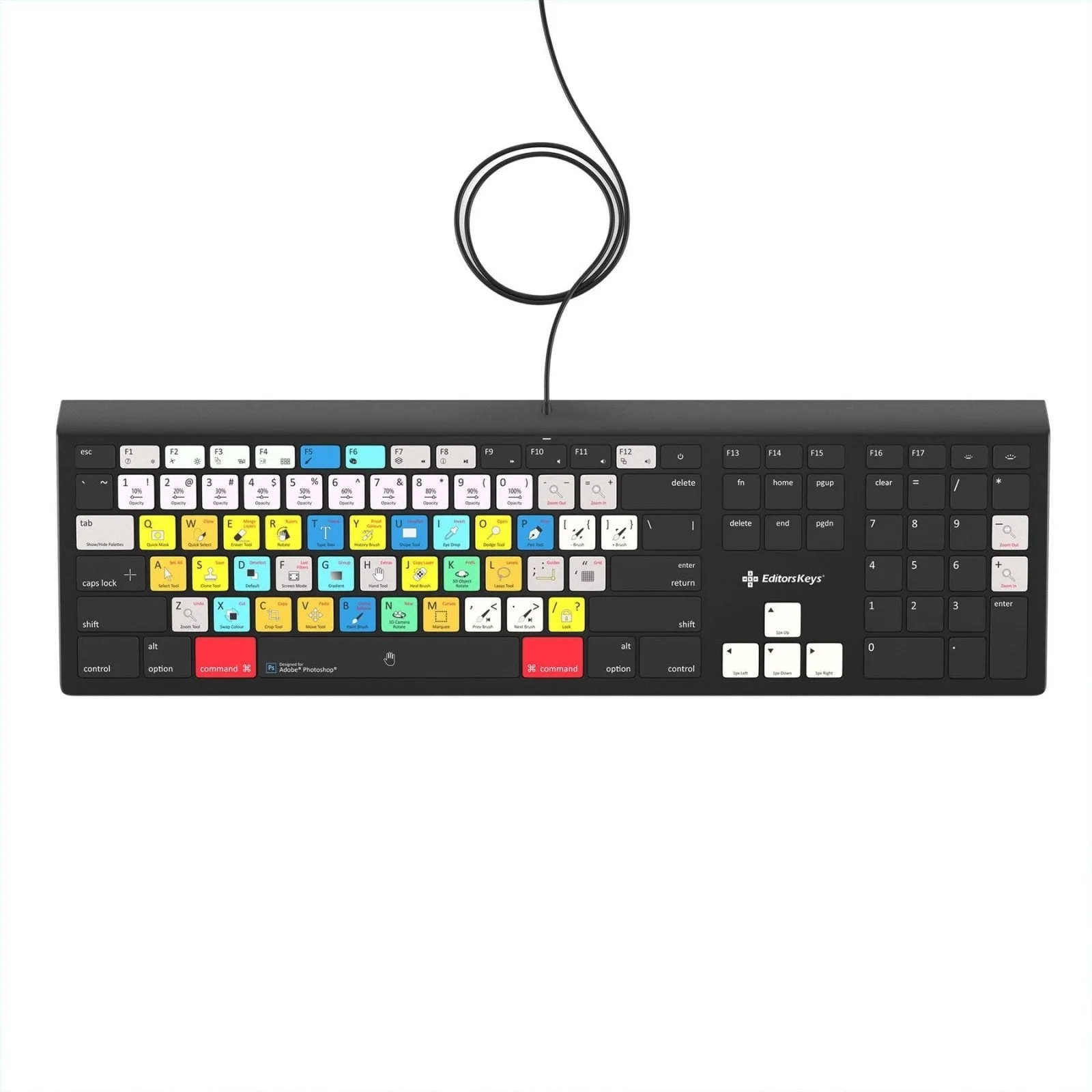 Adobe Photoshop Keyboard - Backlit - For Mac or PC