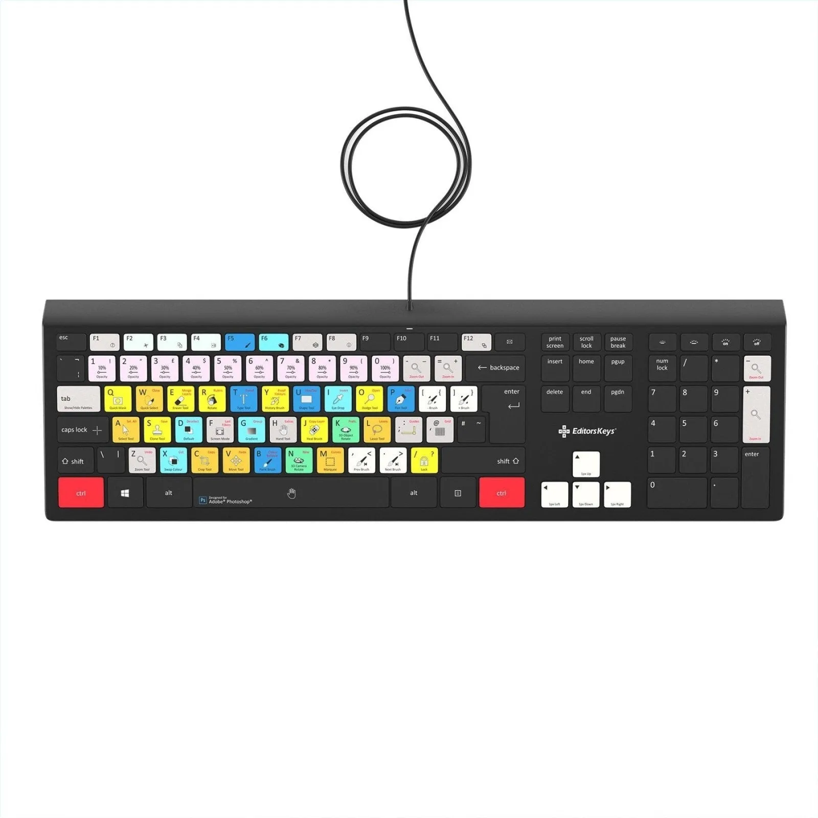 Adobe Photoshop Keyboard - Backlit - For Mac or PC