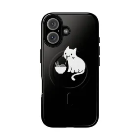 Adorable Cat Ramen Magnetic Tough Phone Case