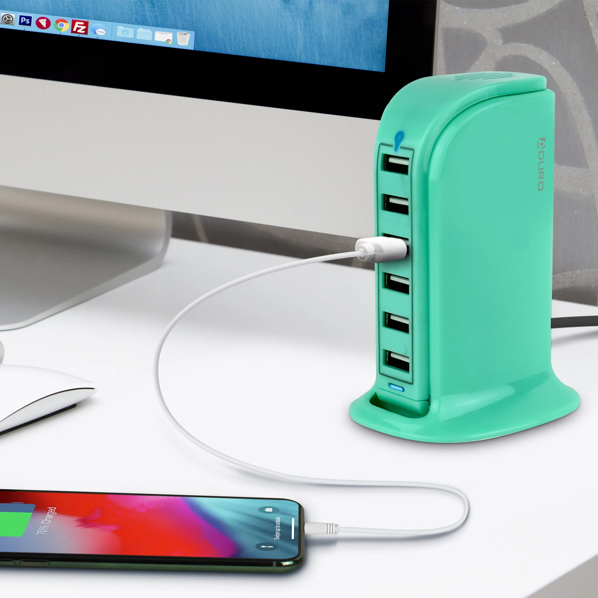 Aduro PowerUp 40W 6 Port Hub USB Charging Station