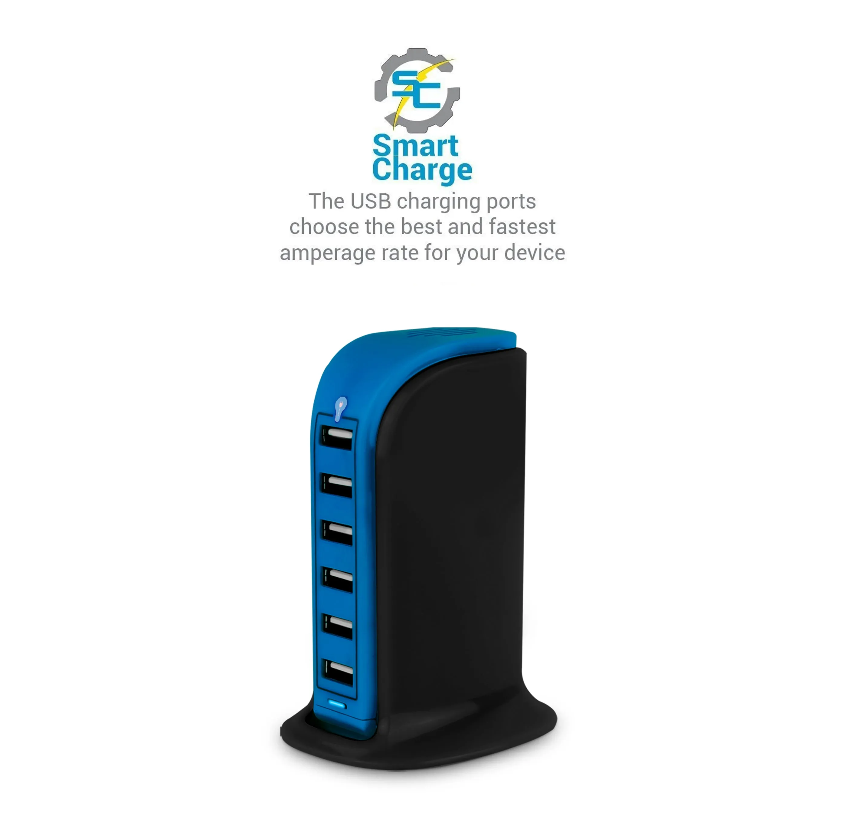 Aduro PowerUp 40W 6 Port Hub USB Charging Station