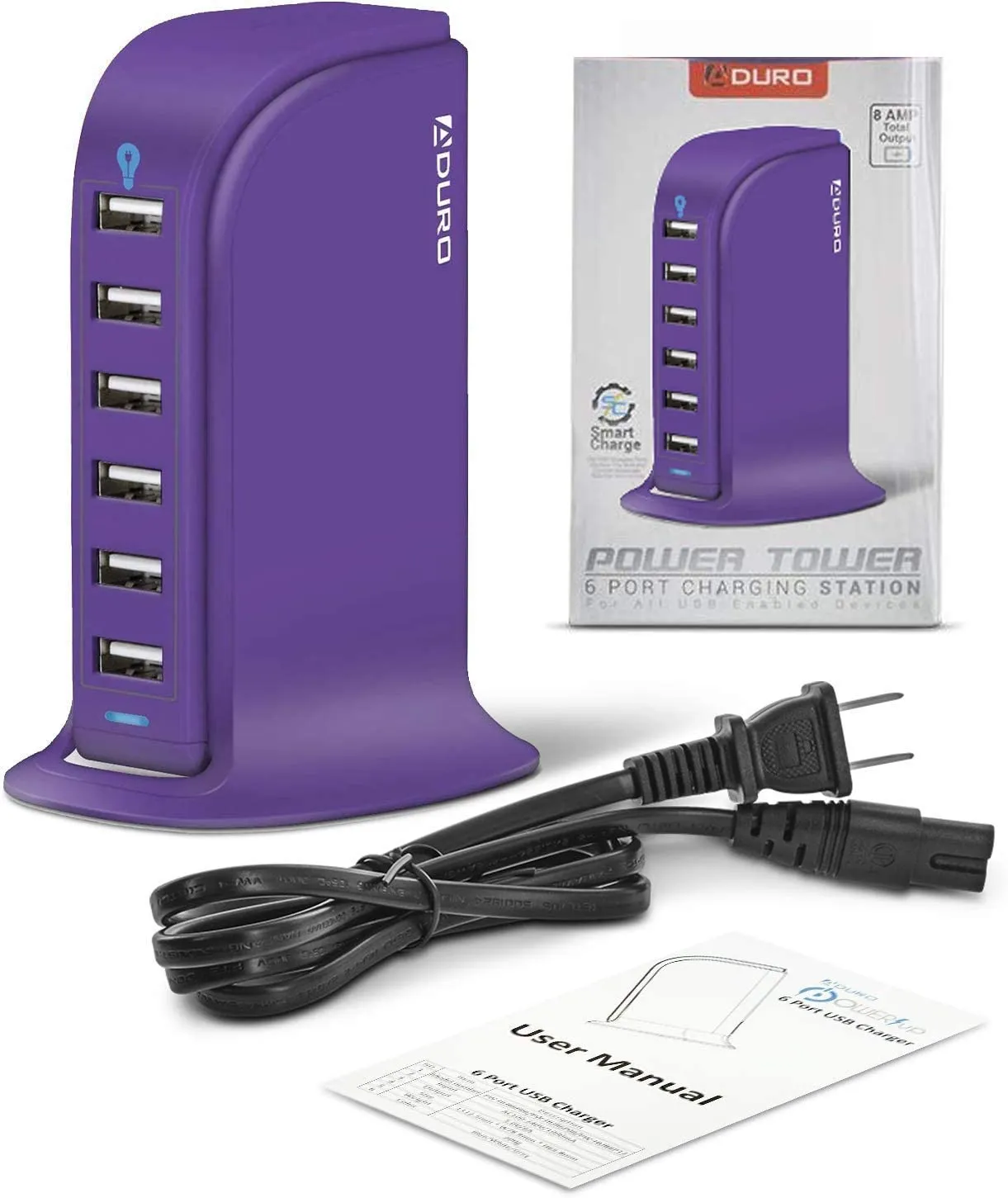 Aduro PowerUp 40W 6 Port Hub USB Charging Station