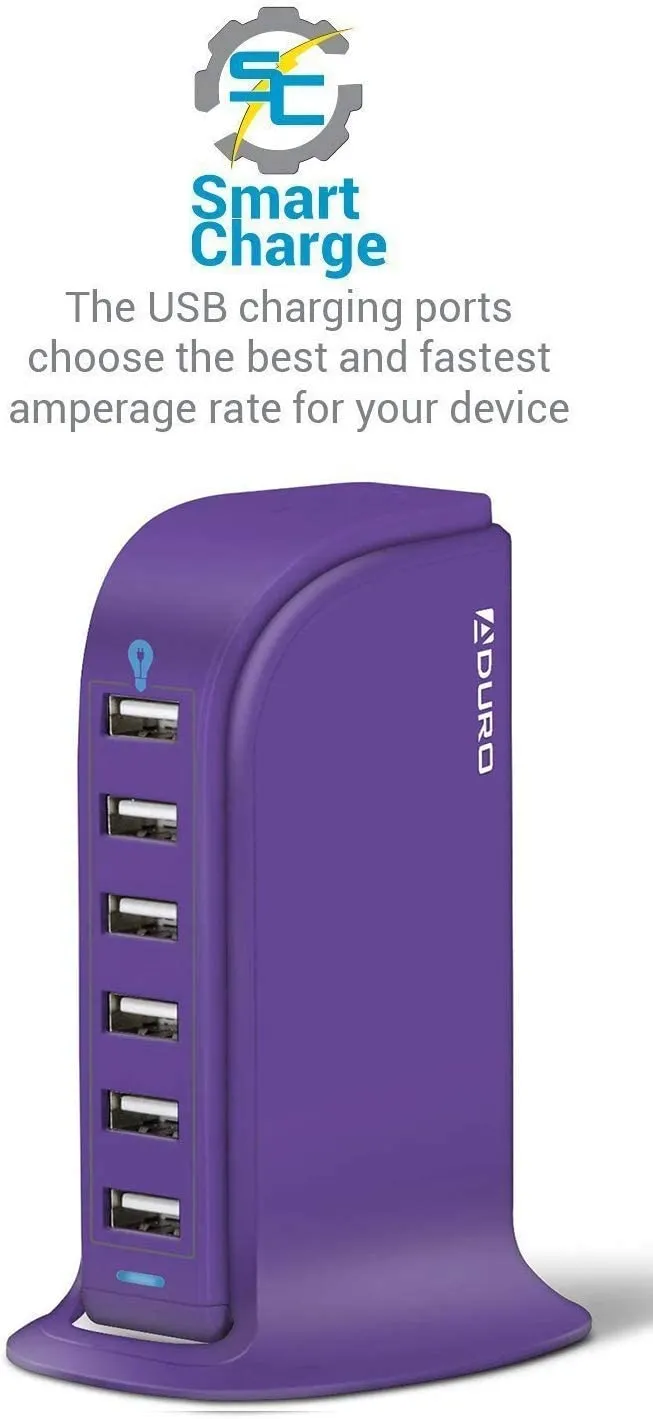 Aduro PowerUp 40W 6 Port Hub USB Charging Station