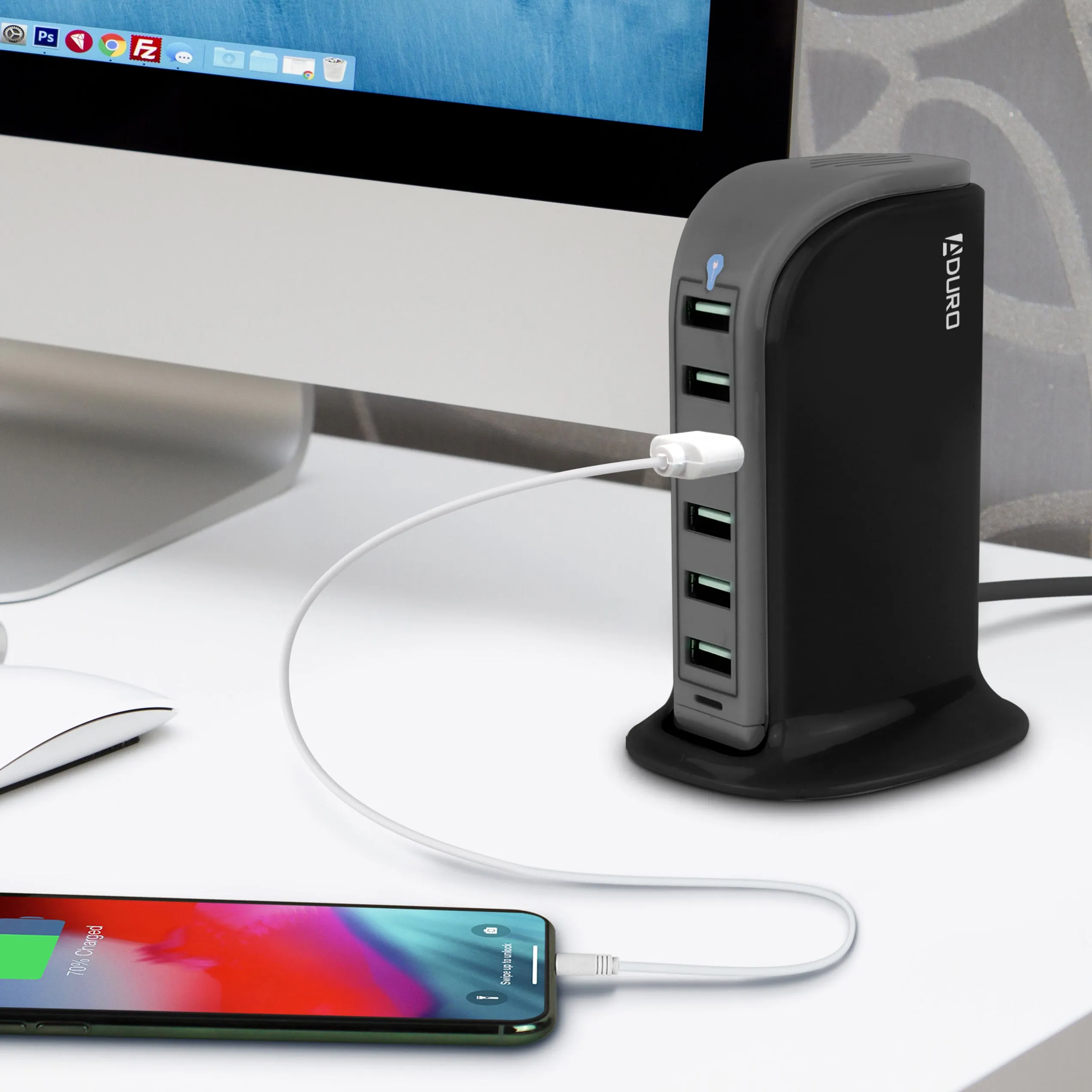 Aduro PowerUp 40W 6 Port Hub USB Charging Station