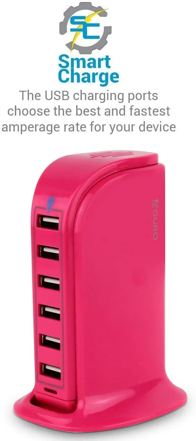 Aduro PowerUp 40W 6 Port Hub USB Charging Station