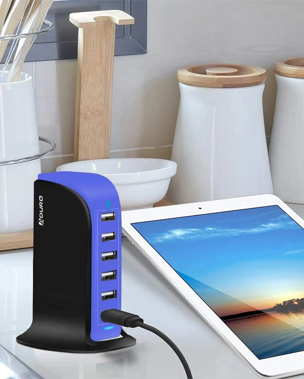 Aduro PowerUp 40W 6 Port Hub USB Charging Station