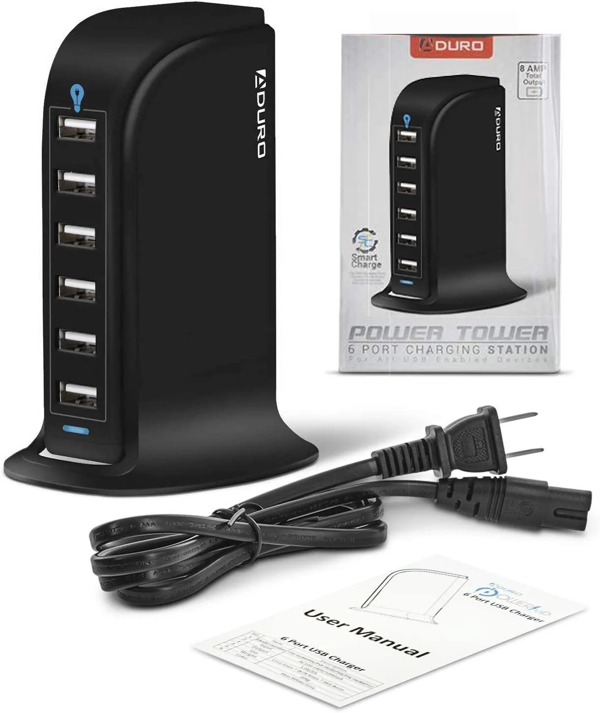 Aduro PowerUp 40W 6 Port Hub USB Charging Station