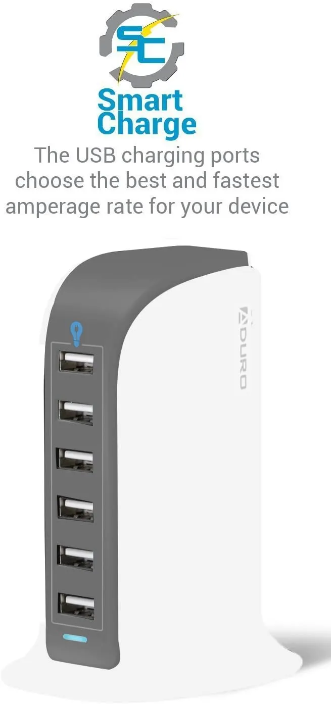 Aduro PowerUp 40W 6 Port Hub USB Charging Station