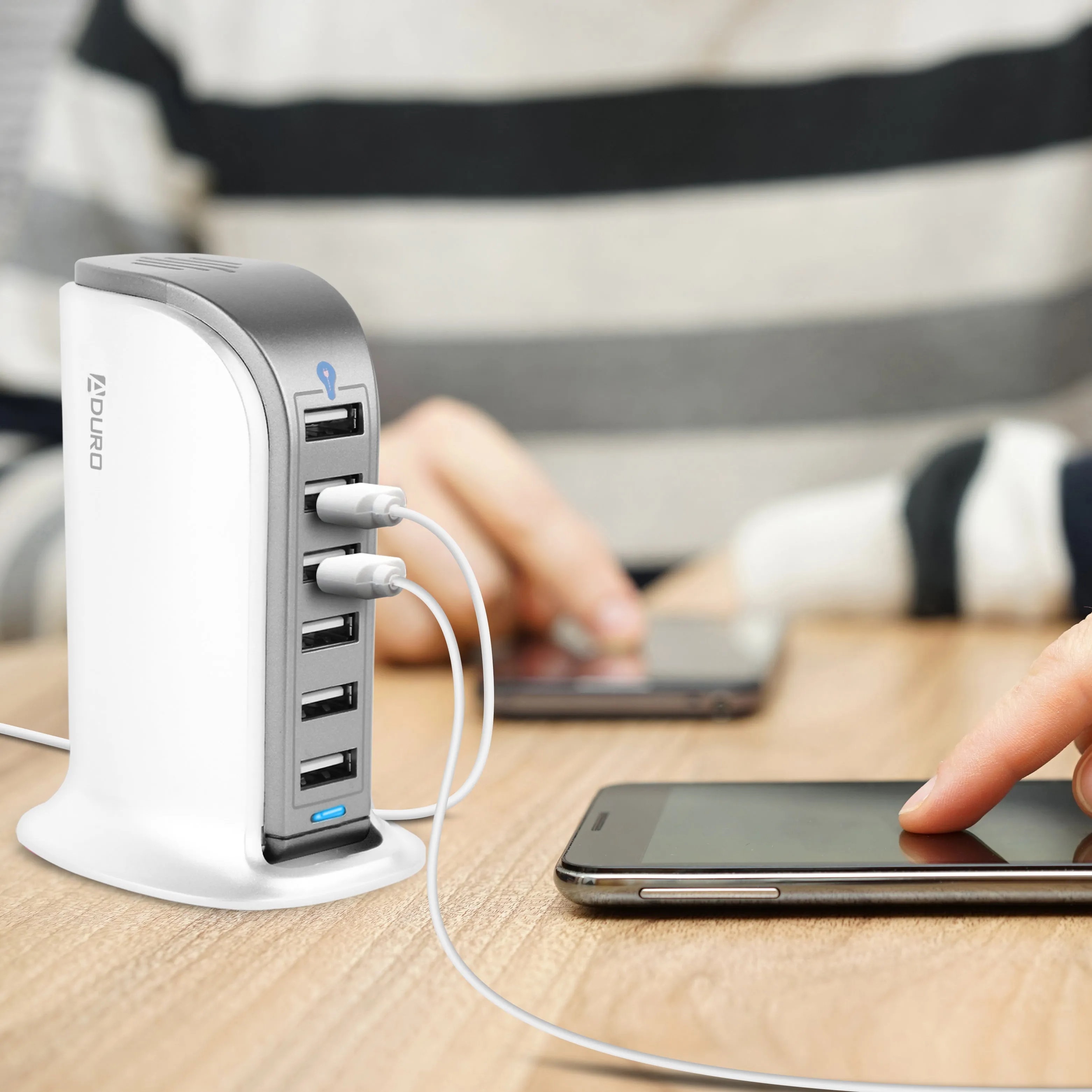 Aduro PowerUp 40W 6 Port Hub USB Charging Station