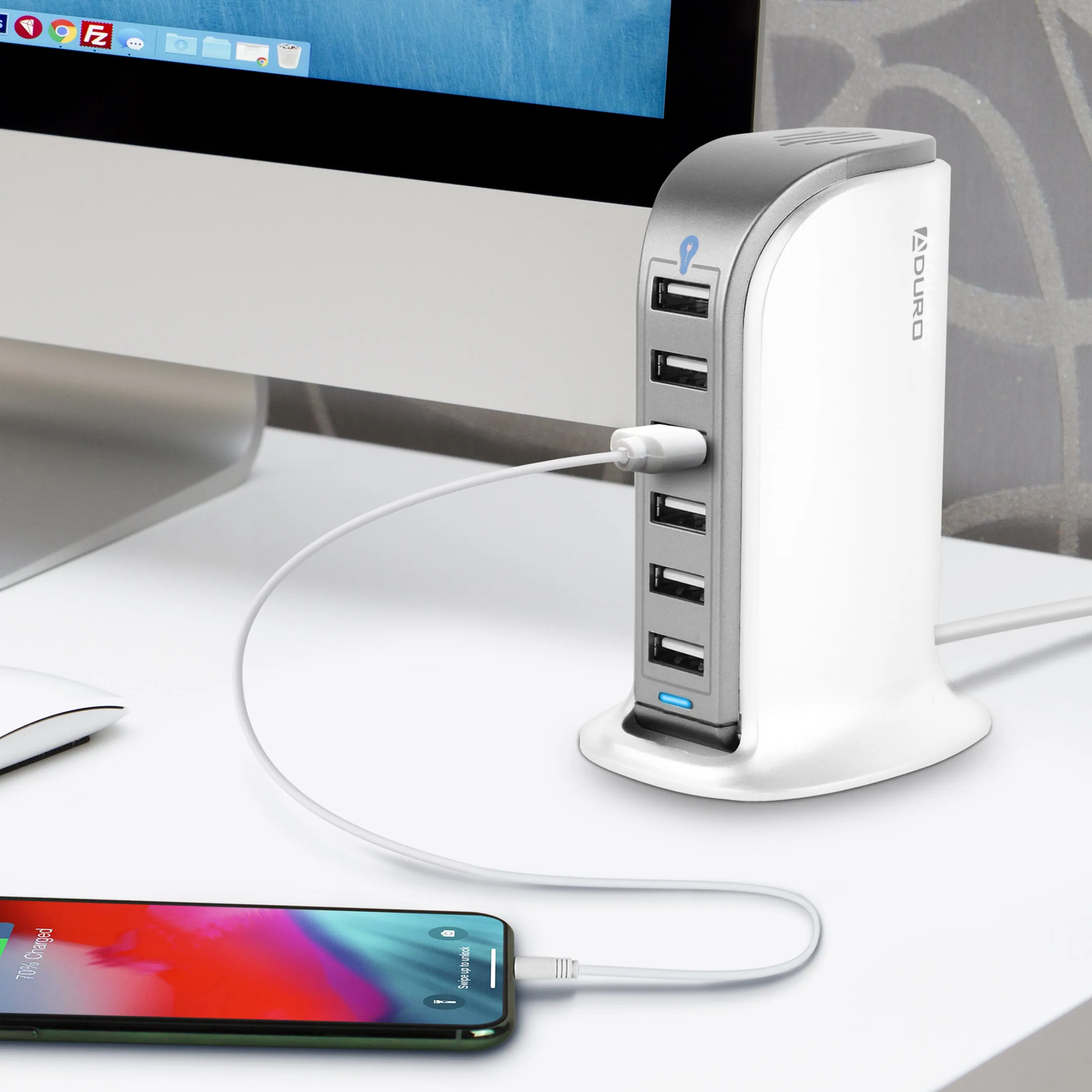 Aduro PowerUp 40W 6 Port Hub USB Charging Station