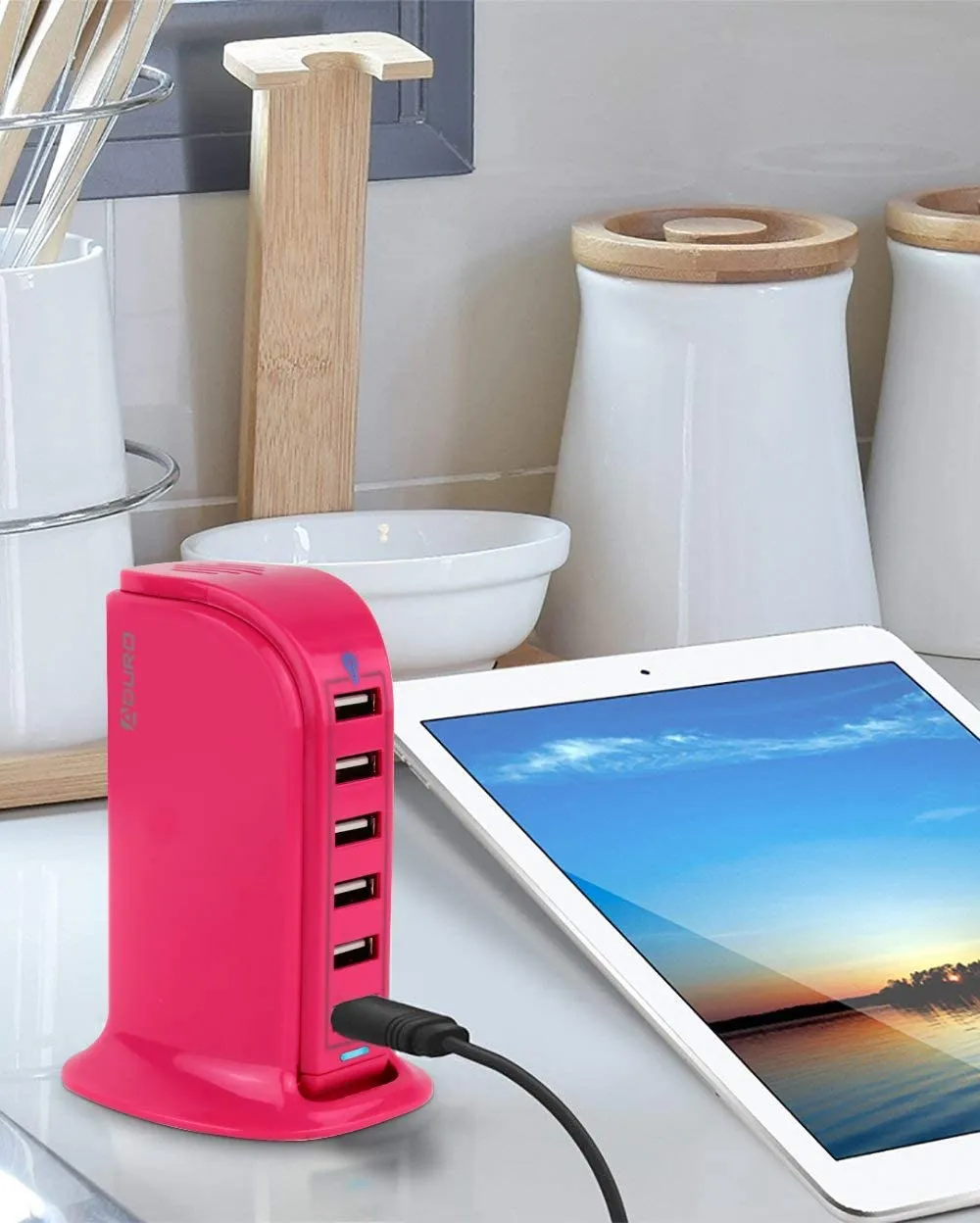 Aduro PowerUp 40W 6 Port Hub USB Charging Station