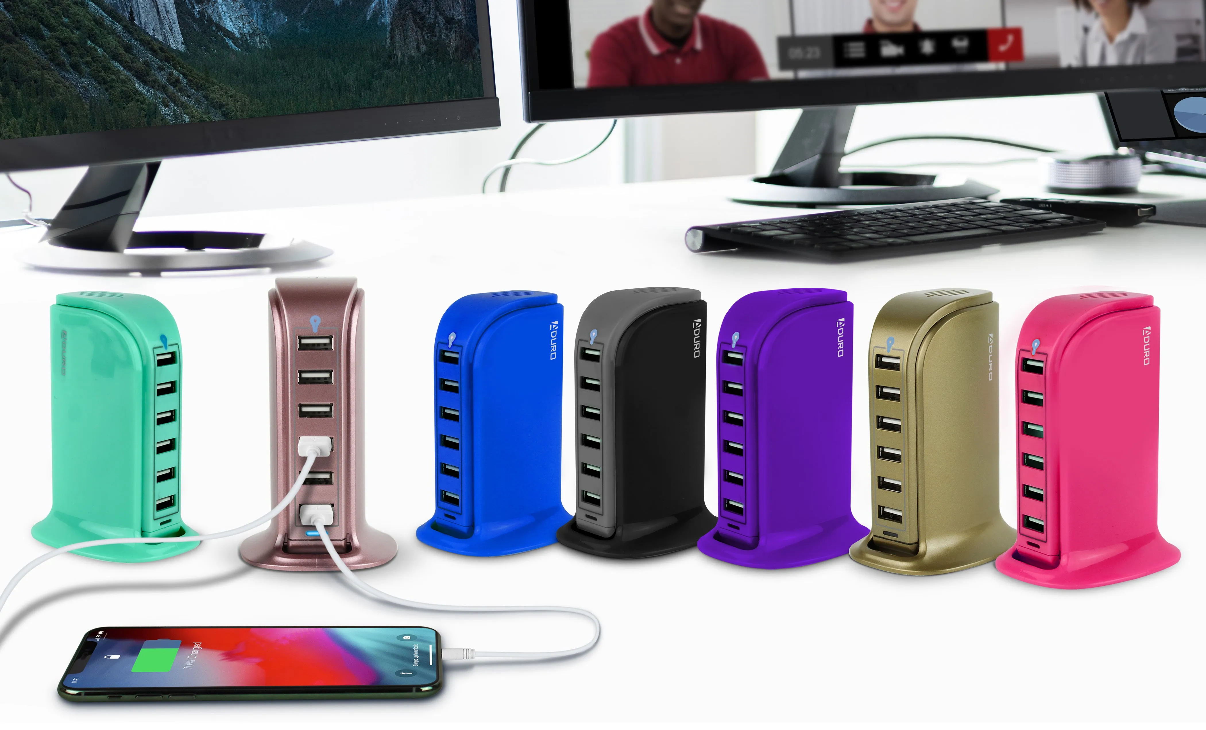 Aduro PowerUp 40W 6 Port Hub USB Charging Station