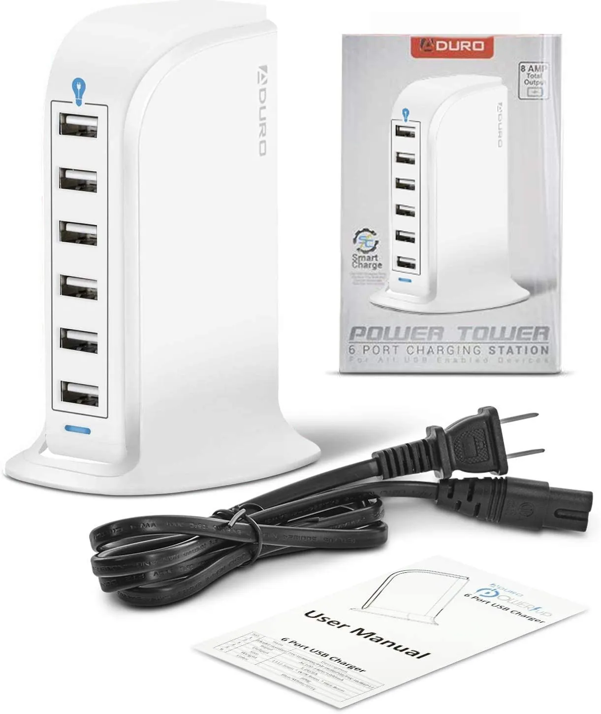 Aduro PowerUp 40W 6 Port Hub USB Charging Station