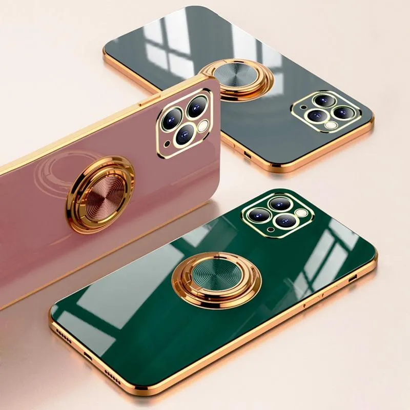 Aere Luxury Plated iPhone Case With Ring