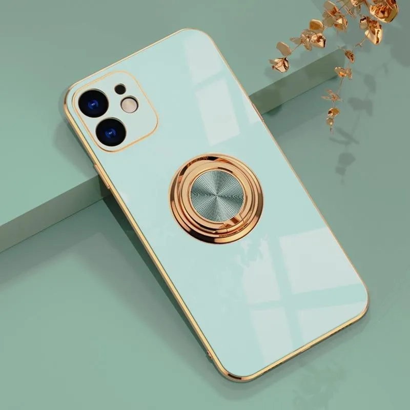 Aere Luxury Plated iPhone Case With Ring