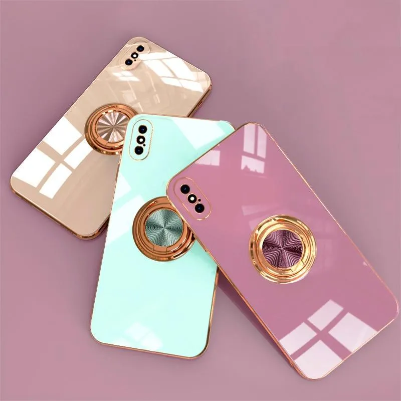 Aere Luxury Plated iPhone Case With Ring