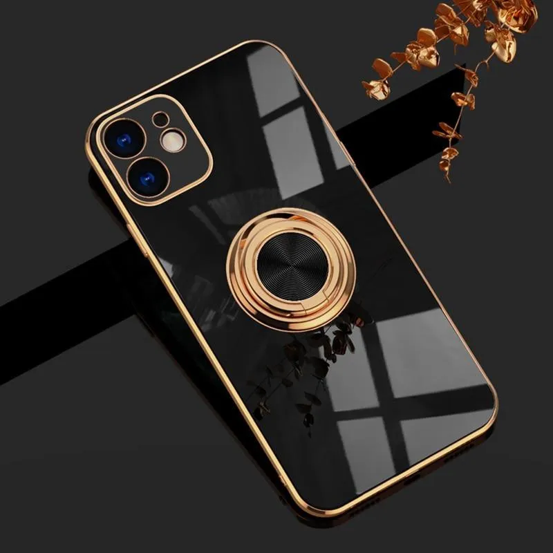 Aere Luxury Plated iPhone Case With Ring