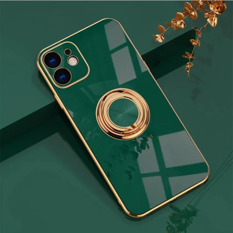 Aere Luxury Plated iPhone Case With Ring