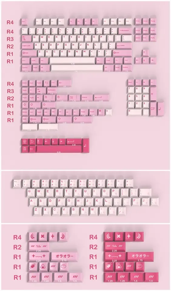 Aifei Pink Keycaps