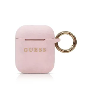 AirPods 1/2 - Silicone Pink With Ring - Guess