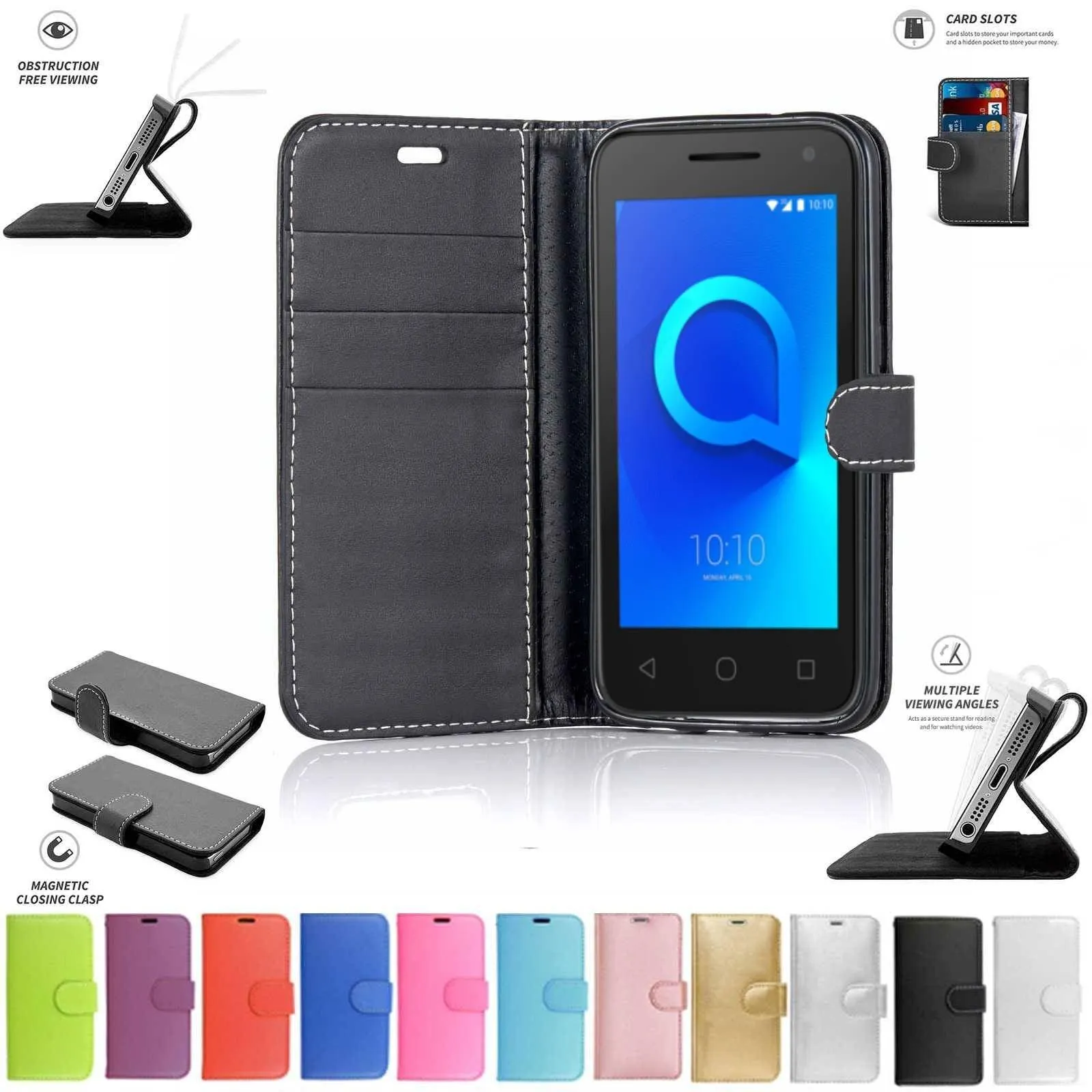 Alcatel U3 Flip Flip Folio Book Wallet Case