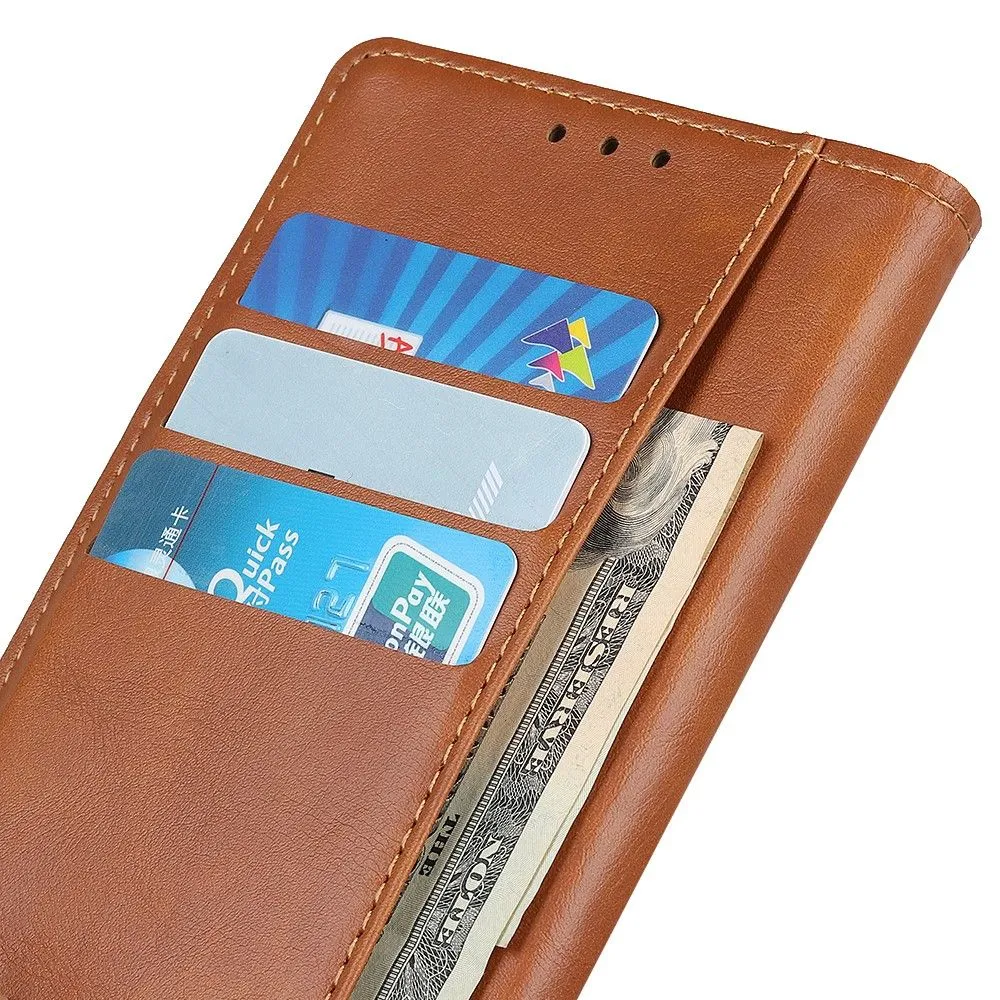 Alpha Motorola Edge X30 flip case - Brown