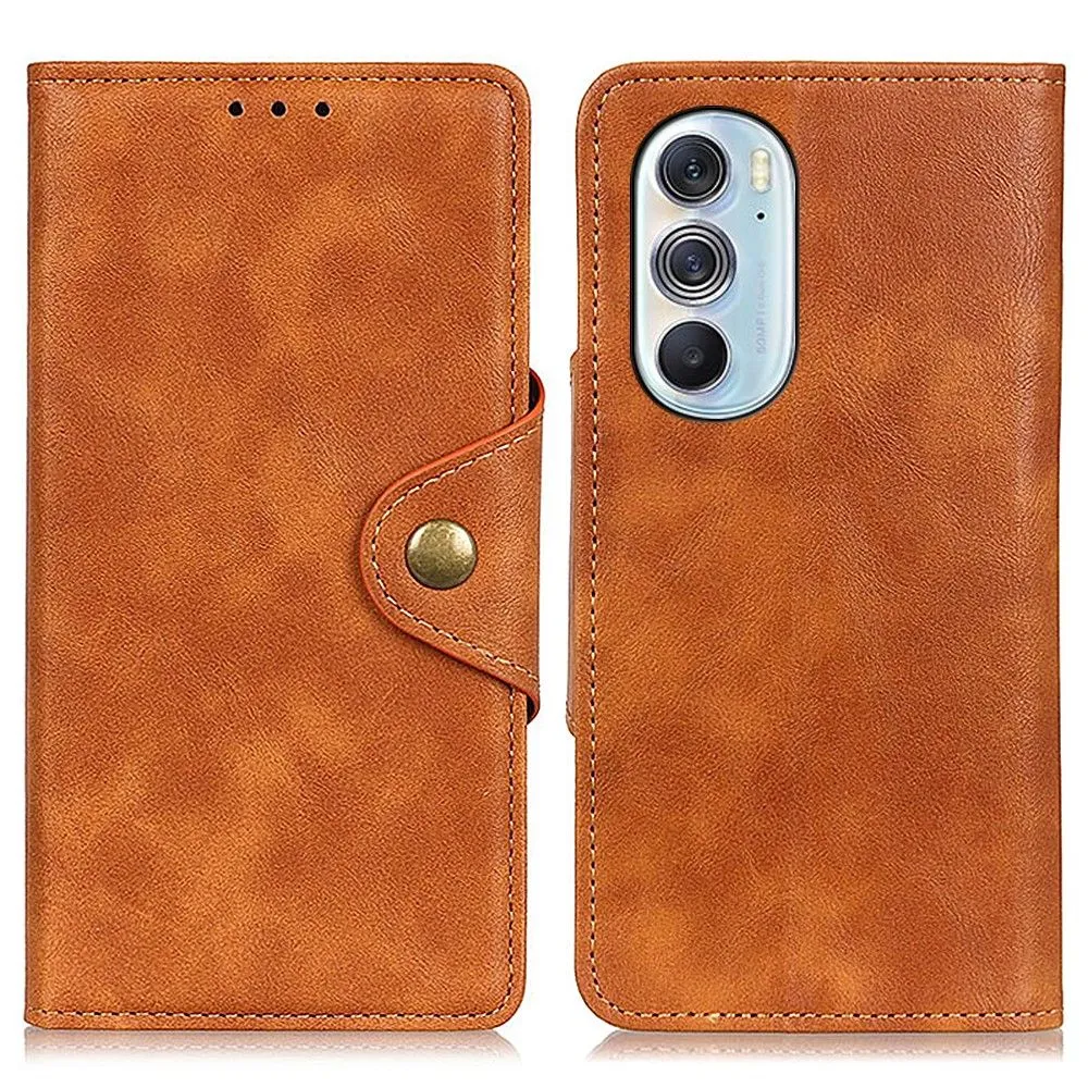 Alpha Motorola Edge X30 flip case - Brown