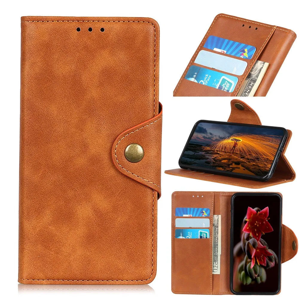 Alpha Motorola Edge X30 flip case - Brown