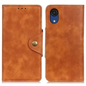 Alpha Samsung Galaxy A03 Core flip case - Brown