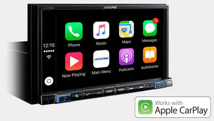 Alpine iLX-702D, 7” multimedija su HDMI, Apple CarPlay ir Android Auto