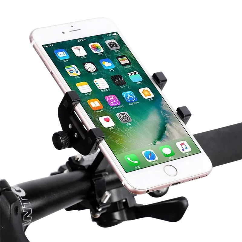 Aluminum Alloy Bike Mobile Phone Holder Adjustable Bicycle Phone Holder Non-slip MTB Phone Stand Cycling Accessories