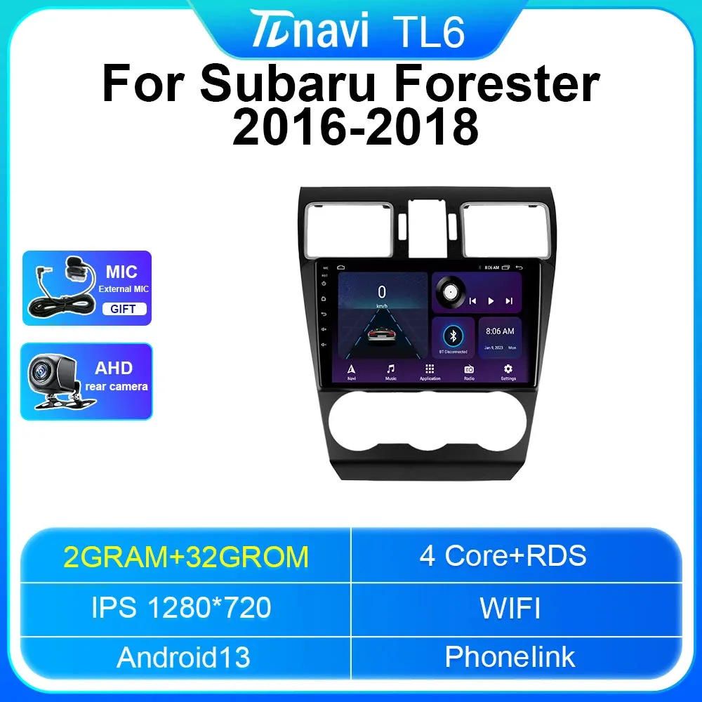 Android 13 Subaru Forester XV WRX 2016 2017 2018 Multimedia Carplay جهاز ترفية راديو أندرويد 13 -كاربلاي