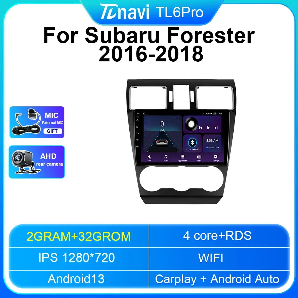 Android 13 Subaru Forester XV WRX 2016 2017 2018 Multimedia Carplay جهاز ترفية راديو أندرويد 13 -كاربلاي