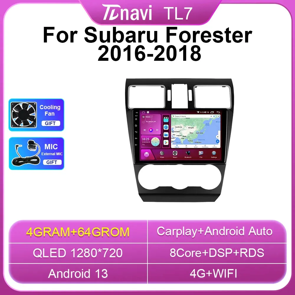 Android 13 Subaru Forester XV WRX 2016 2017 2018 Multimedia Carplay جهاز ترفية راديو أندرويد 13 -كاربلاي