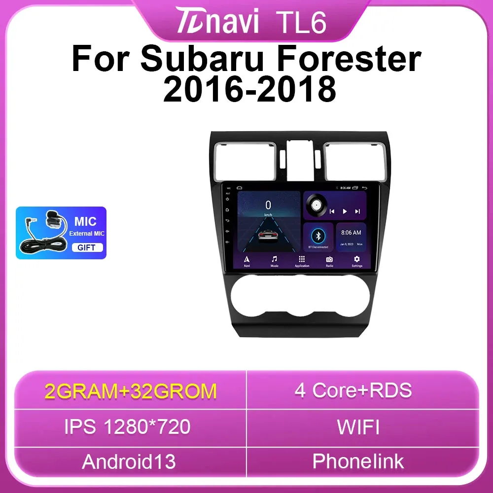 Android 13 Subaru Forester XV WRX 2016 2017 2018 Multimedia Carplay جهاز ترفية راديو أندرويد 13 -كاربلاي