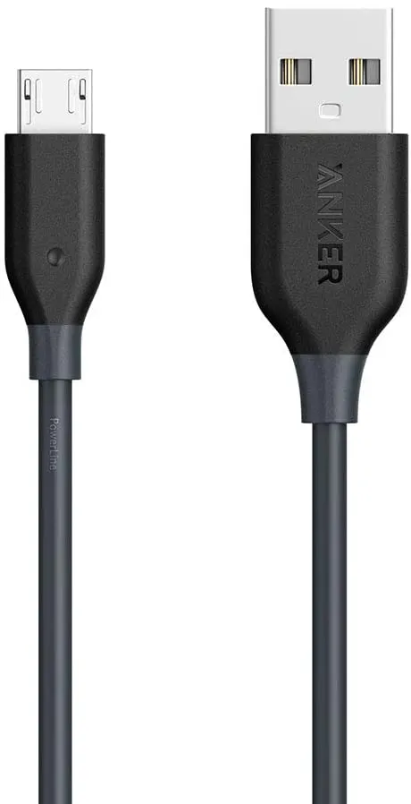 Anker PowerLine USB-A to Micro USB (6ft) - Durable Charging Cable, with 5000  Bend Lifespan