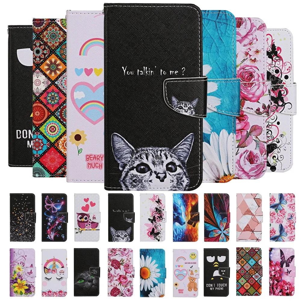 Anymob Samsung Family Owl Phone Cases Leather Flip Stand Cover