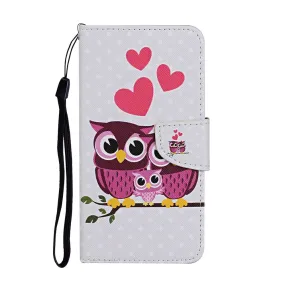 Anymob Samsung Family Owl Phone Cases Leather Flip Stand Cover