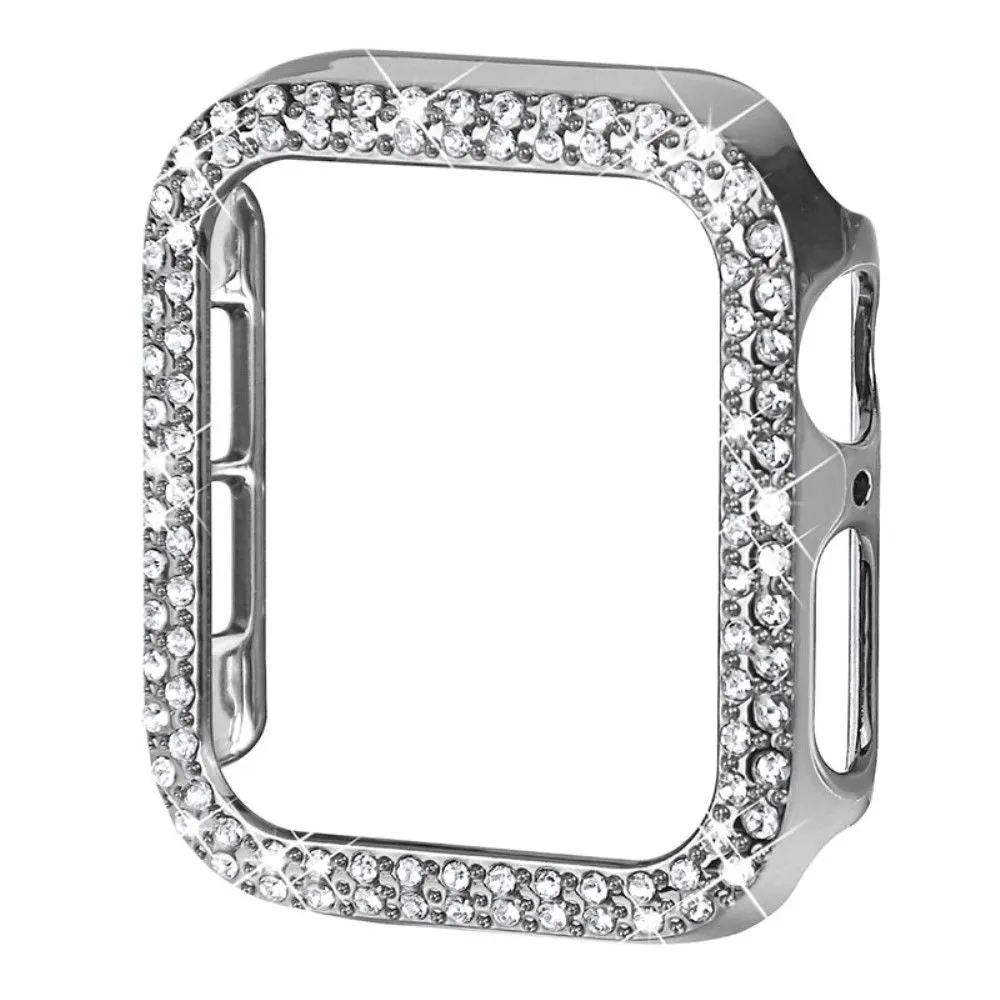 Apple Watch (41mm) rhinestone décor protective cover - Silver