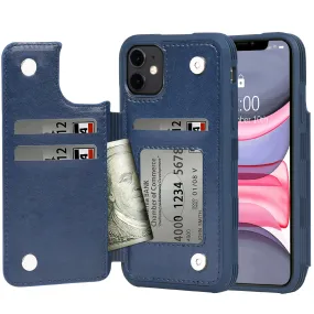 Arae Case for iPhone 11 PU Leather Wallet Case with Card Pockets Back Flip Cover for iPhone 11 6.1 inch 2019