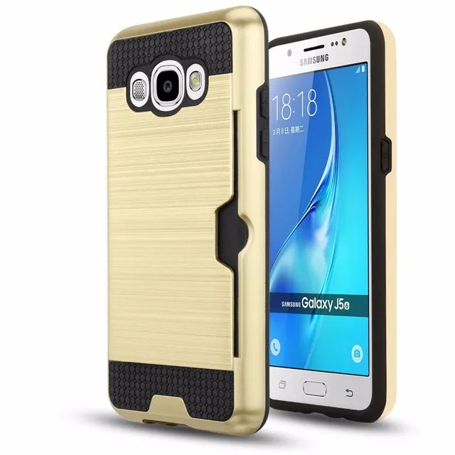 Armor Guard Phone Cover Case For Samsung Galaxy J3 J5 J7 J1 2016 J2 Prime A3 A5 A7 2017 Case Card Holder Drop Shock Protective